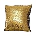 Froomer Glitter Small Sequins Silk Throw Cushion Cover,Gold