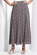  Flared Hem Floral Patchwork Skirt