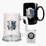 Dallas Mavericks 15 oz. Tankard, 15 oz. Ceramic Mug and 2 oz. Shot Glass Set