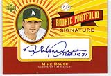 2004 Upper Deck Play Ball Rookie Portfolio Signature MR Mike Rouse Oakland Athletics S.S (Autographed - Baseball Cards)