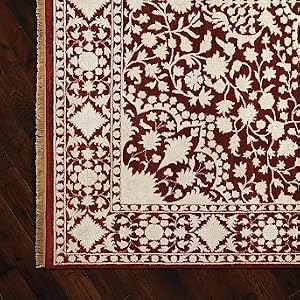 Varanasi Hand-knotted Area Rug - Teal/Ivory, 9' x 12' - Frontgate