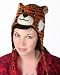 DeLux Tiger Orange Wool Pilot Cap/Hat with Ear Flaps and Poms - Limited Edition