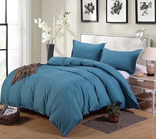 Rural Dandelion Luxury Duvet Cover Bedding Set - Hotel Quality, Comfortable, Breathable and Soft- 3 Piece, Full/Queen, Blue