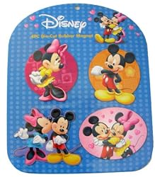 Disney Mickey and Minnie Mouse 4 PC Die-Cut Rubber Magnet Set