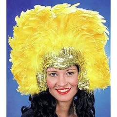 Faschingshut Rio Kopfschmuck gold gelb