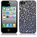 Iphone 4 / Iphone 4G Glitter Back Cover Case - Black