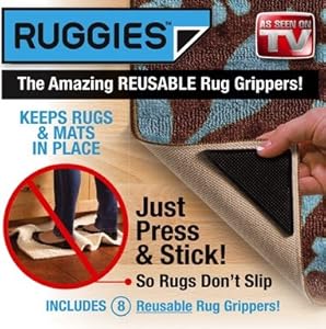 Ruggies Reusable Rug Grippers- Set of 8