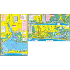 Laminated Topo Map of Freeport Texas Fishing Areas - With GPS Hotspots