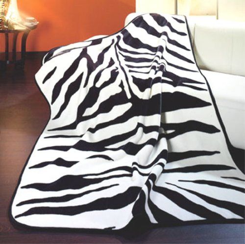 DE LUXE - Zebra, hochwertige Microfaser-Decke, 150 x 200 cm