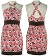 JOHNNY MARTIN Stretch Pink Flower Mini Dress