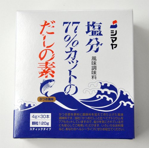 塩分77％カットのだしの素　4g×30本入り