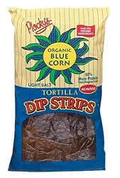 Plocky's Tortilla Dip Strips, Blue Corn, 6-Ounce Bags (Pack of 12)