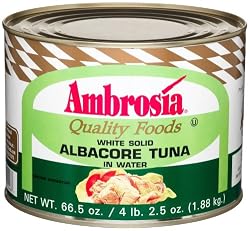 Ambrosia White Solid Albacore Tuna In Water, 66.5-Ounce Can