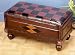 33" Wide HANDMADE Bi-Cast LEATHER STICHED TUSCANY STYLE BENCH with Storage Trunk