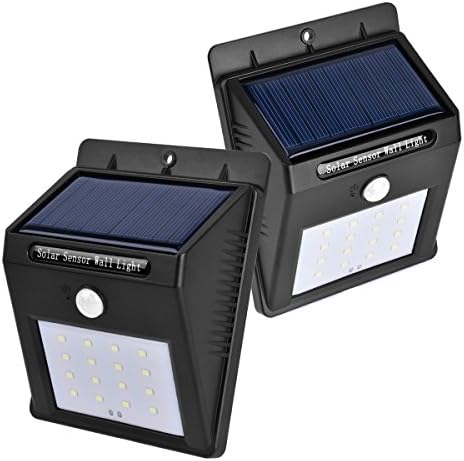 ROFISA Super Bright 16LED Outdoor Solar Powered, Wireless Waterproof Security Motion Sensor Light for Garden Pation (2 Pack)
