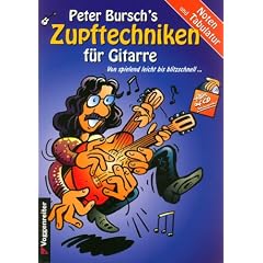 Peter Burschs Zupftechniken für Gitarre. Von spielend leicht bis blitzschnell... (Musiknoten)