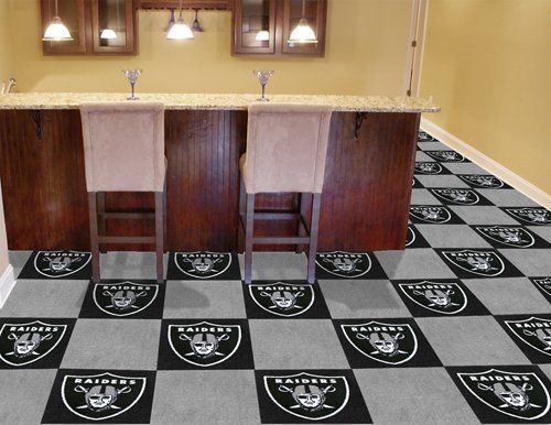 FANMATS 8571 NFL - Oakland Raiders Carpet Tiles