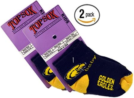 Bundle Pack of Two (2) TopSox Kids Southern Mississippi Golden Eagles Toddler Baby Socks