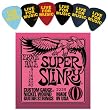 Ernie Ball 2223 Super Slinky Electric Guitar Strings w/ Bonus 6 Pack of LIVE FOR MUSIC Celluloid Picks - Thin