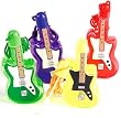 Guitar Shaped Bubble Bottle Necklaces (1 dz)