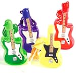Guitar Shaped Bubble Bottle Necklaces (1 dz)