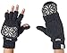 Alki'i 3M Thinsulate Thermal Insulation Fingerless Texting Gloves with Mitten Cover - Grey