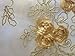 Corsage Lace Embroidered Roses on Mesh Champagne 56 Inch Wide Fabric By the Yard (F.E.