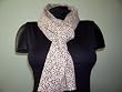 Brown and white 100% Cotton Printed Scarf