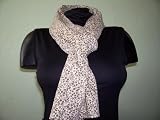 Brown and white 100% Cotton Printed Scarf