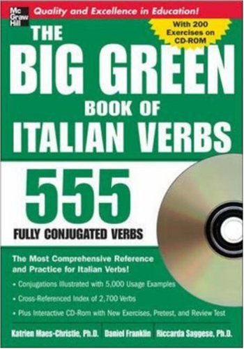 City Travel Guides Discounted  Books : The Big Green Book of Italian Verbs (Book w/CD-ROM): 555 Fully Conjugated Verbs (Big Book of Verbs Series)