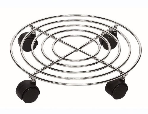Siena Garden 689941 Pflanzenroller Chrom rund 30 cm Ø