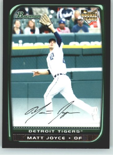 2008 Bowman Draft Baseball Cards # BDP25 Matt Joyce (RC - Rookie Card) Detroit Tigers - MLB Trading Card in a Protective Display Case