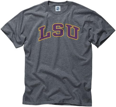 LSU Tigers Adult Classic Arch T-Shirt (Charcoal, Medium)