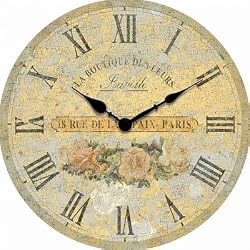 Boutique Roses 14&rdquo; Wide Wall Clock