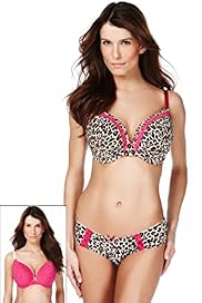 2 Pack Limited Collection Animal & Spot Print Padded DD-GG Bras