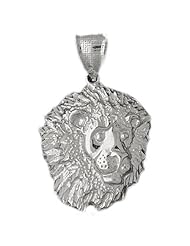 Clevereves 14K White Gold Pendant Lion Head 11.2 - Gram(s)