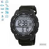Q&Q Digital Black Sport watches with Velcro Band M075J003Y
