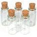 5 Seed Bead Bottles Beading Storage Clear Glass Tools