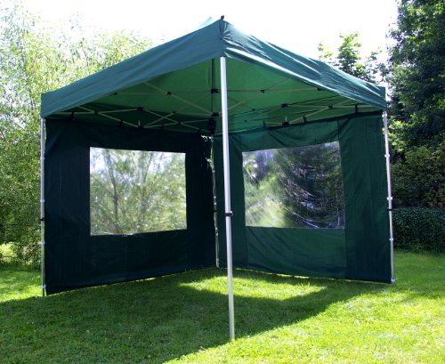 Falt Pavillon / Partyzelt 3x3 m grün + 2 Seitenteile, PROFI-Ausführung Falt Pavillon / Partyzelt 3x3 m grün + 2 Seitenteile, PROFI-Ausführung