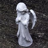 from Capstern Angel Holding Rose - Garden Angel Ornament / Indoor Statue / Angel Gift