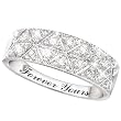 10K White Gold Diamond Radiance Ring: Unique Jewelry Gift For Her