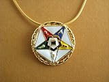 Thumbnail image for EASTERN STAR Masonic Ladies pendant 18k gold overlay