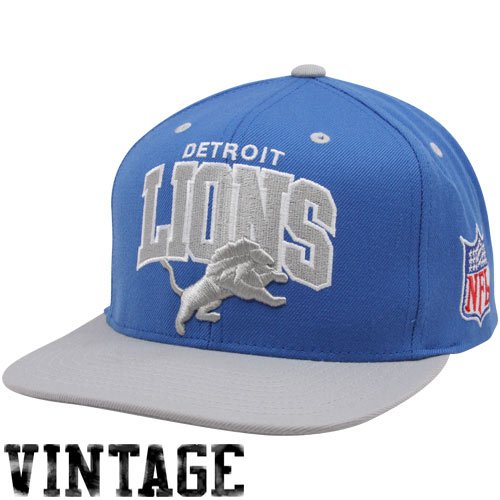 Mitchell & Ness Detroit Lions Light Blue-Silver Arch Two-Tone Snapback Adjustable Hat