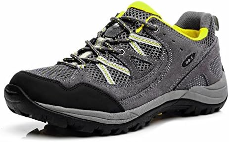 Hiking Shoes Mens Breathable Lightweight Mesh Running Shoes Grey
