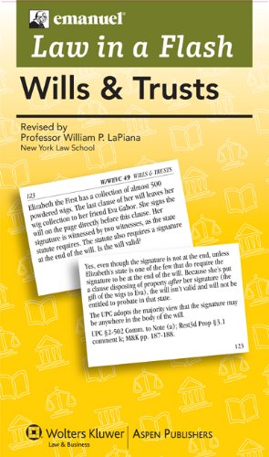 Wills and Trusts, Law in a Flash (Emanuel Law in a Flash)