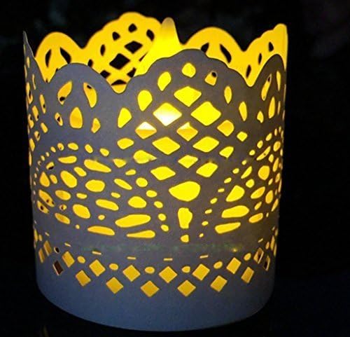 CozyT 100 PACK Tealight Candles Wraps Paper Hollow Candle Holders