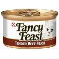 Fancy Feast Gourmet Cat Food, Tender Beef Feast, Classic, 3-Ounce Cans (Pack of 24)