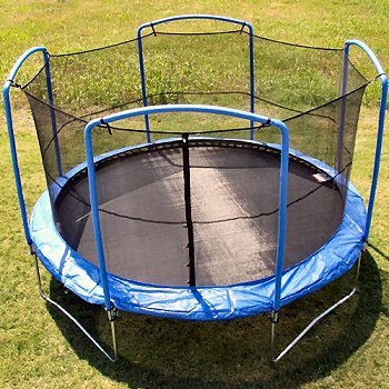 14 ft. Frame Size Round Replacement Trampoline Net for 4 Arch Enclosure System JumpKing FunRing / Bazoongi