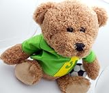 Soccer Playing Teddy Bear Plush Brown Toy
