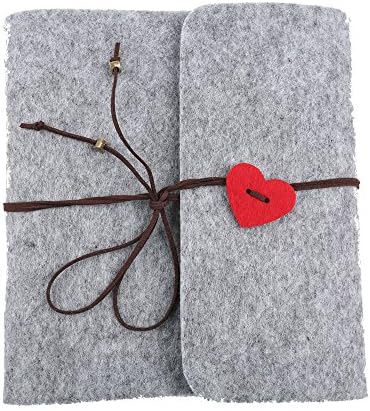 Magical Home 3 Size Velvet Felt Cover Handmade DIY Vintage Photo Album. (Medium, Grey)